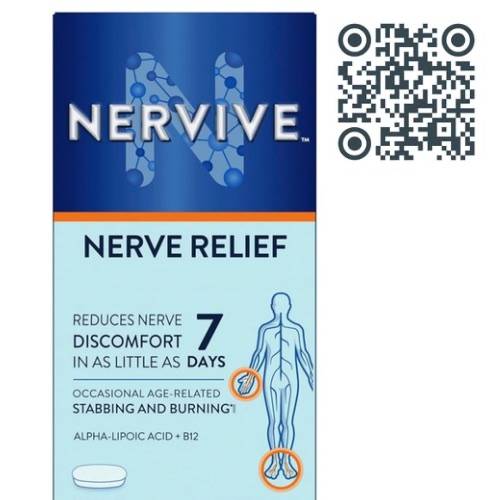 nervive nerve support supplement with QR code